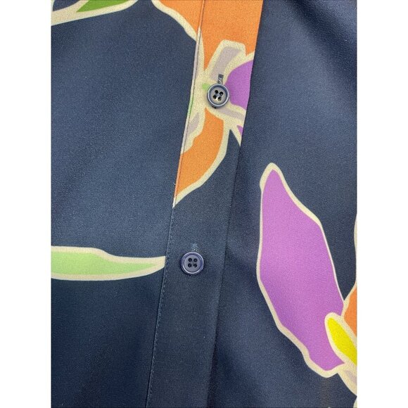 CROSBY BY MOLLIE BURCH Callaway Dress BUTTON FRONT SLEEVELESS NAVY POCKETED LG - Picture 6 of 11